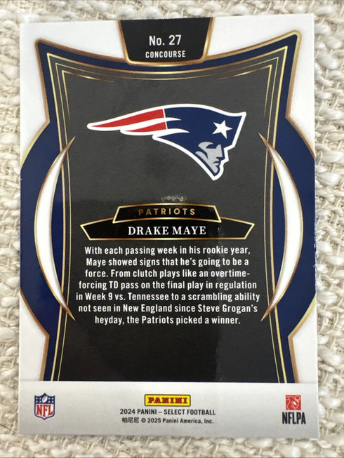2024 Panini Select - Concourse Drake Maye #27 (RC)