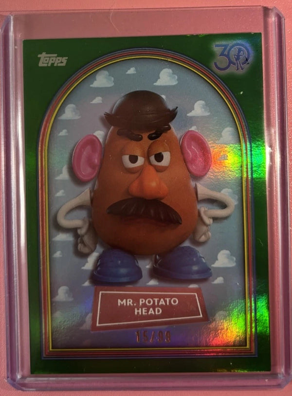 2026 Topps 30 Years of Toy Story Disney Mr. Potato Head Green Foil /99