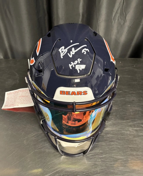 Chicago Bears Brian Urlacher Signed Inscr Speed Flex Authentic Helmet Beckett