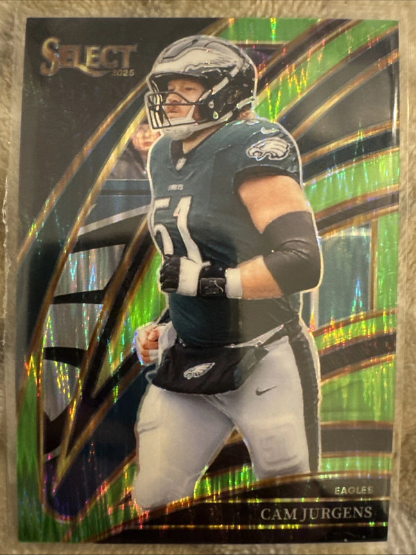 2025 Panini Select - Club Level Cam Jurgens #292 /699 Black & Green Shock Prizm