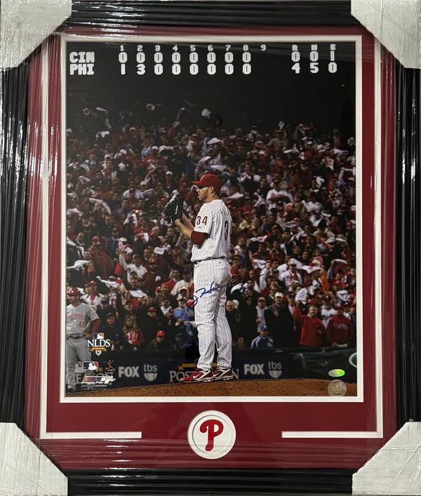 Philadelphia Phillies Roy Halladay Signed 16x20 Framed Photo Steiner COA