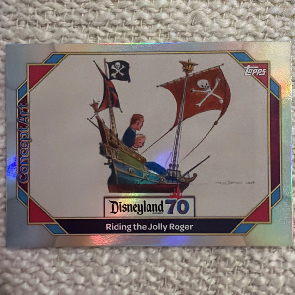 2025 Topps Disneyland 70th Anniversary Riding The Jolly Roger #138 Concept Art