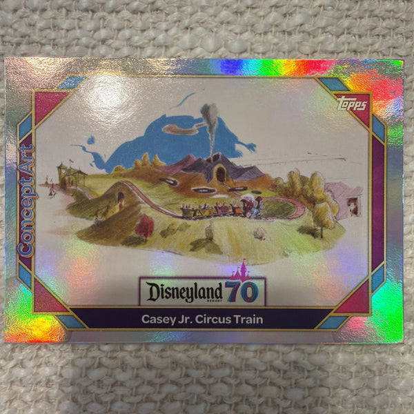2025 Topps Disneyland 70th Anniversary Casey Jr. Circus Train Rainbow Foil #141