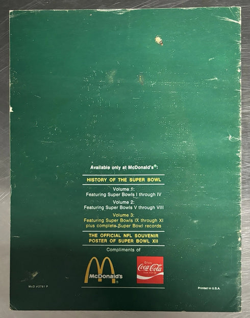 McDonald’s 1977 NFL History Of The Super Bowl Volume 3 Magazine