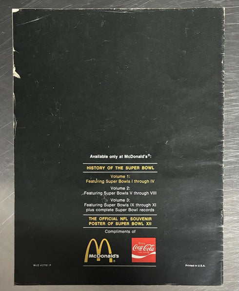 McDonald’s 1977 NFL History Of The Super Bowl Volume 1 Magazine