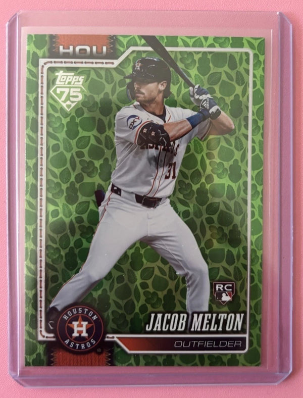 2026 Topps Series 1 Jacob Melton #148 Rookie Green Easter Holiday Foil Astros