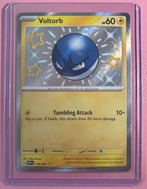 VOLTORB 133/091 SHINY RARE PALDEAN FATES POKEMON NM/M