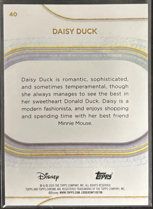 2025 Topps Chrome Disney Daisy Duck Purple Refractor /75