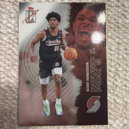 Topps Scoot Henderson Round 1 Pick 3 - Trail Blazers Basketball NBA #75