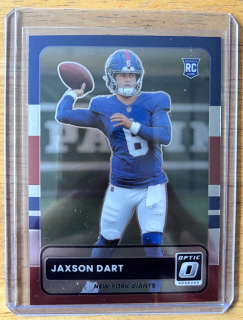 2025 Panini Donruss Optic Jaxson Dart Throwback Rookie RC #2 New York Giants