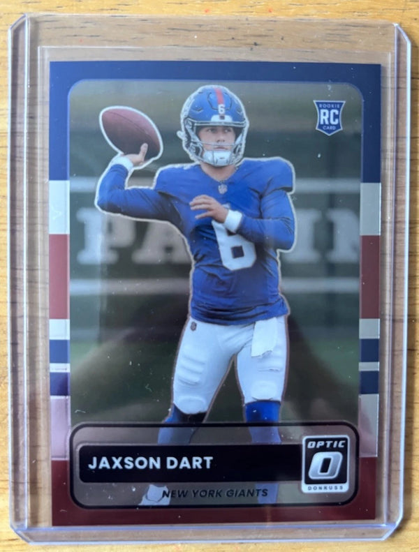 2025 Panini Donruss Optic Jaxson Dart Throwback Rookie RC #2 New York Giants