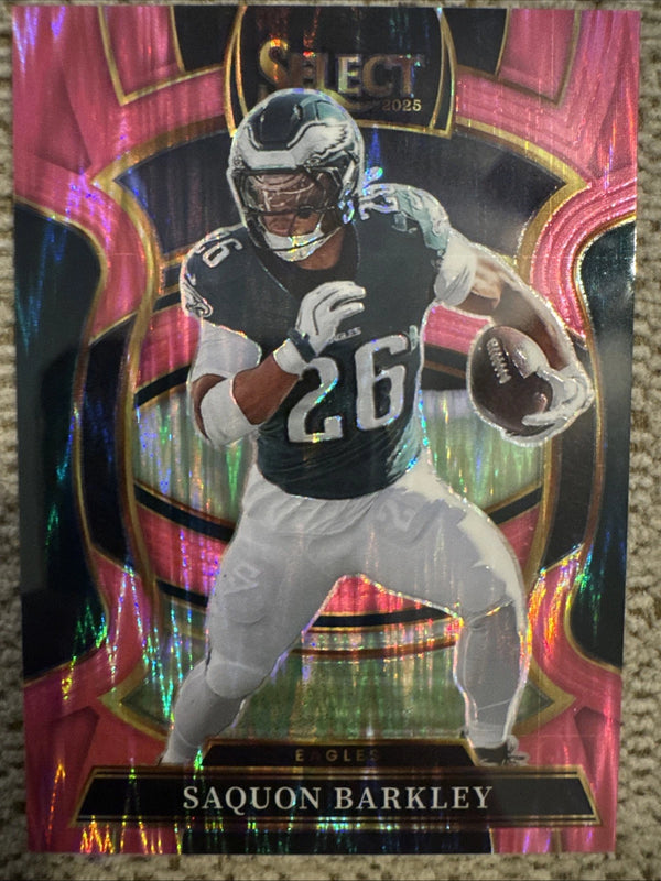 Panini Select 2025 Saquon Barkley Pink Prizm #90 Concourse Eagles NFL Football