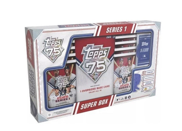 Topps 2026 Topps 75 Series 1 Super Box MLB Baseball Cards 1 Box