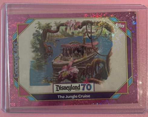 2025 Topps Disneyland Resort 70th The Jungle Cruise Pink Shimmer Concept Art 123