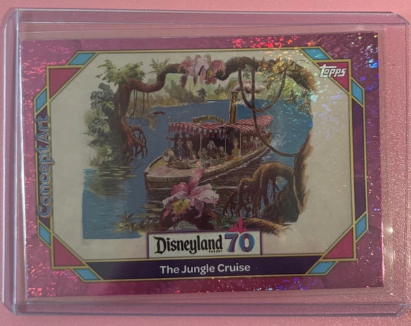 2025 Topps Disneyland Resort 70th The Jungle Cruise Pink Shimmer Concept Art 123