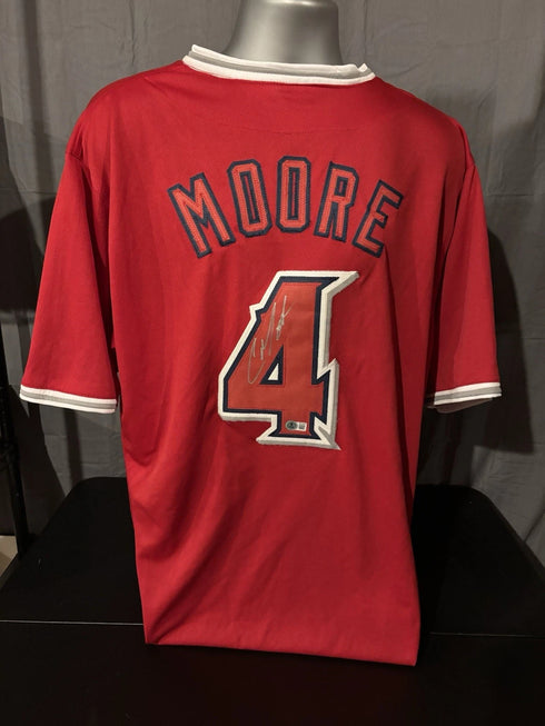 Christian Moore signed Los Angeles Angels Jersey Beckett COA