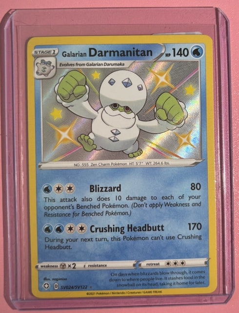 Pokemon Galarian Darmanitan SV024/SV122 Shining Fates: Shiny Vault Holo NM