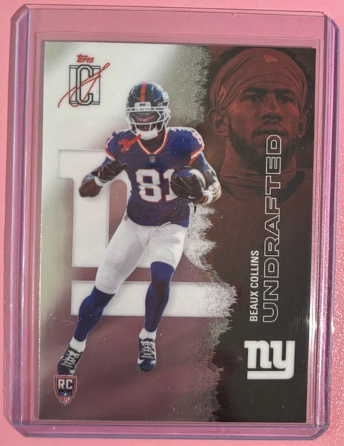 Topps 2025 Undrafted Beaux Collins New York Giants #245 (RC) 50/50