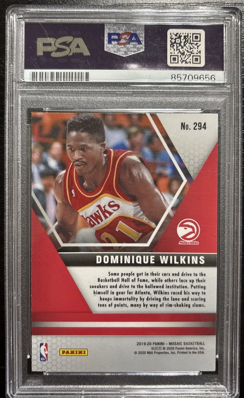 Dominique Wilkins Authentic Auto Panini 2019-20 Mosaic Hall Of Fame PSA/DNA