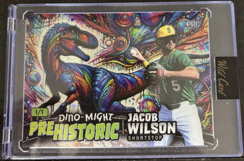 2026 Wild Card Dino-might Jacob Wilson Prehistoric 1/1 Athletics