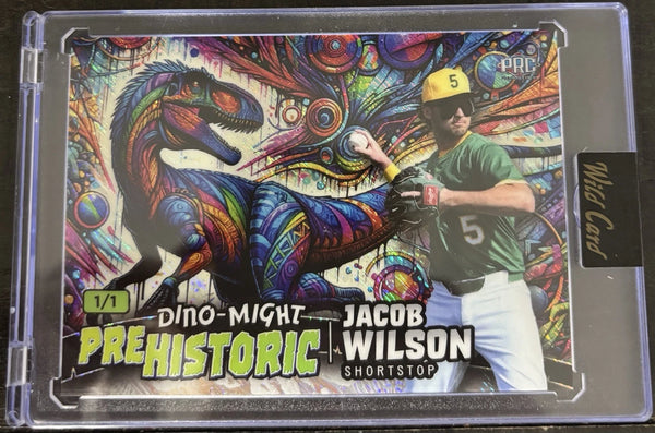 2026 Wild Card Dino-might Jacob Wilson Prehistoric 1/1 Athletics