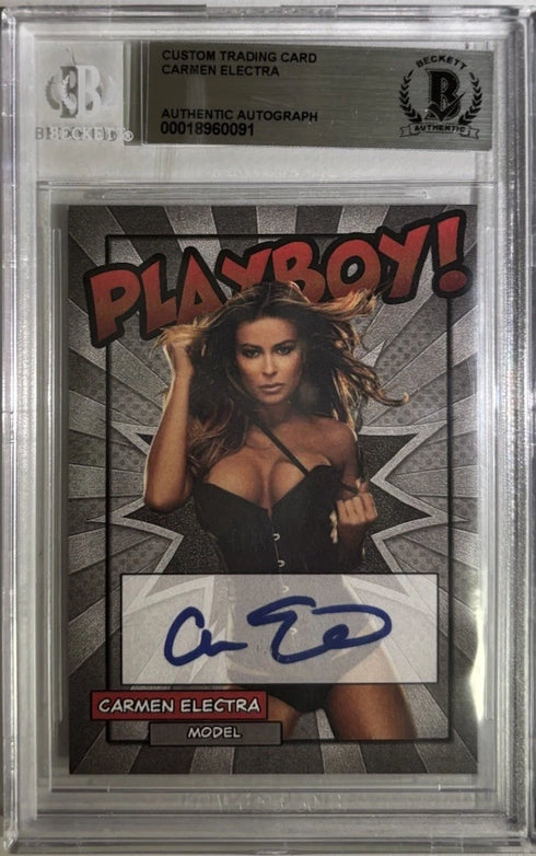 Playboy Carmen Electra Signed Auto Beckett Authentic BGS Autograph Custom Card