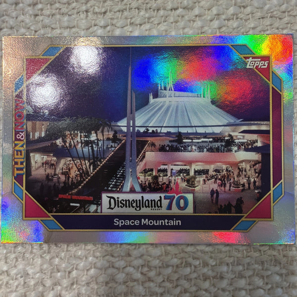 Topps 2025 Disneyland 70th Then & Now #48 Space Mountain Rainbow Foil