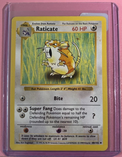 Raticate 040/102 Base Set Regular