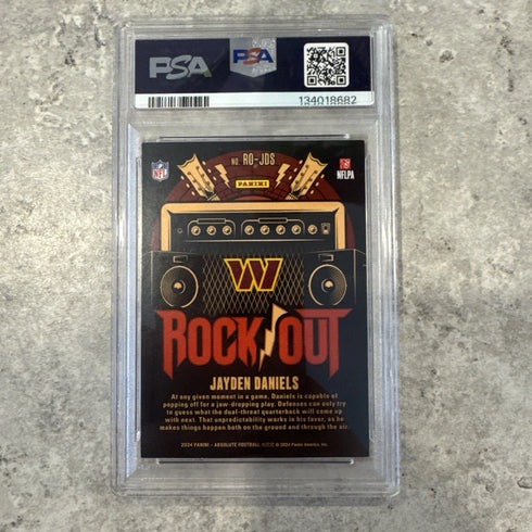 2024 Panini Absolute - Rock Out Jayden Daniels #RO-JDS (RC) PSA 8