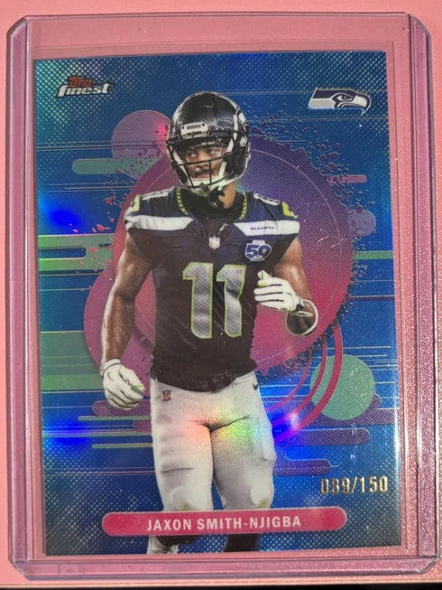 2025 Topps Finest Jaxon Smith-Njigba #177 Sky Blue Uncommon /150 Seahawks