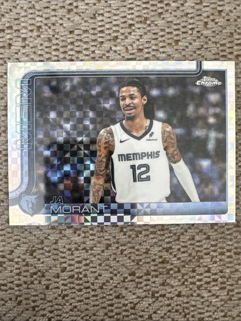 2025-26 Topps Chrome Ja Morant Xfractor #158 Grizzlies