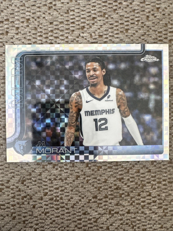 2025-26 Topps Chrome Ja Morant Xfractor #158 Grizzlies