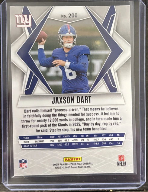 2025 Panini Phoenix - Rookies Jaxson Dart #200 (RC) Giants