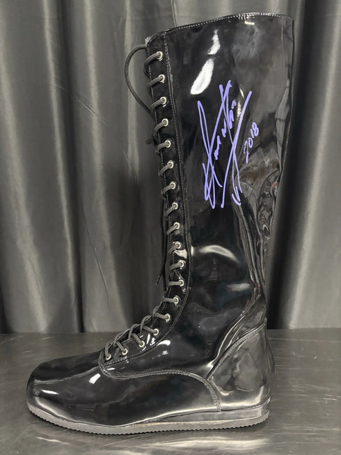 WWE The Undertaker Signed Full Size Boot 2018 Inscr. JSA