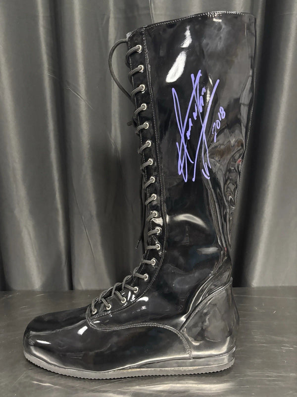 WWE The Undertaker Signed Full Size Boot 2018 Inscr. JSA