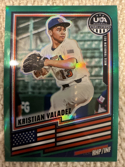 2026 stars and stripes green prizm Kristian Valadez #108
