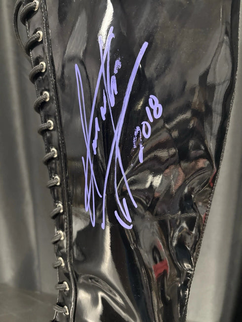 WWE The Undertaker Signed Full Size Boot 2018 Inscr. JSA