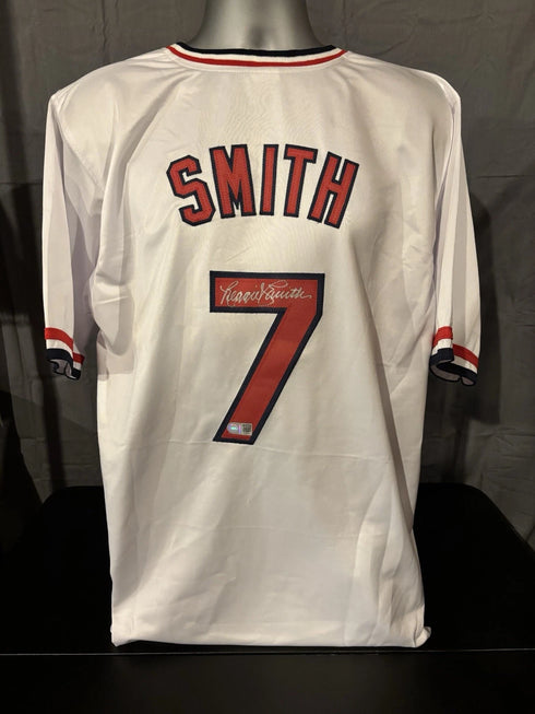 Reggie Smith St. Louis Cardinals Signed White Jersey SWAU COA