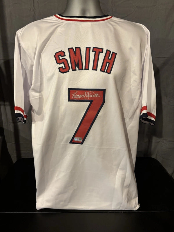 Reggie Smith St. Louis Cardinals Signed White Jersey SWAU COA