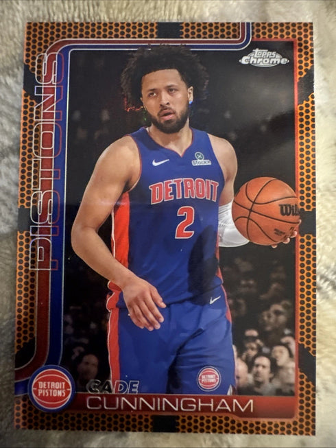 2025-26 Topps Chrome Cade Cunningham #88 Pistons Basketball Border! Misprint!