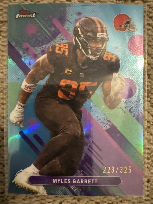 2025 Topps Finest Myles Garrett Common Sky Blue #97 /325
