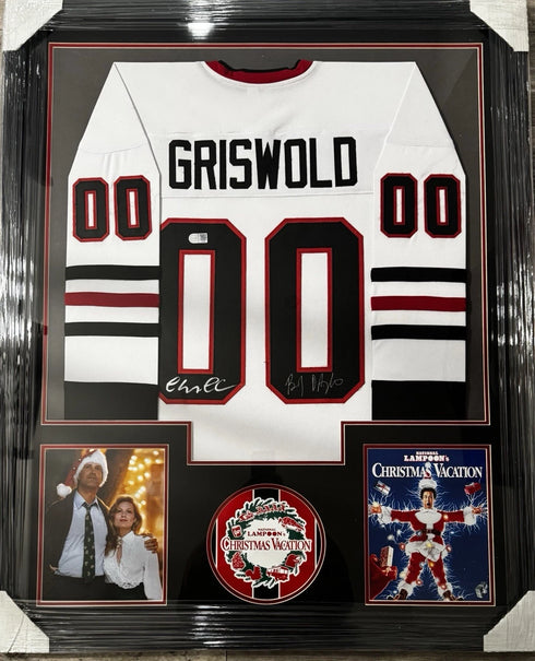 Chevy Chase Signed Framed Jersey Autographed Christmas Vacation Griswold SWAU