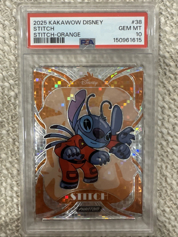 2025 Kakawow Disney Stitch Orange #38 /50 PSA 10