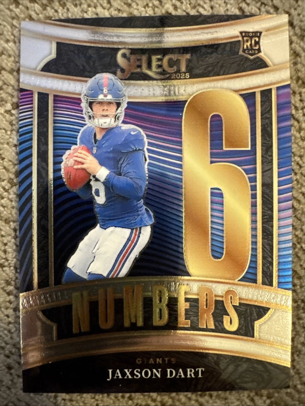 2025 Panini Select-Jaxon Dart #16, Numbers Insert, RC New York Giants
