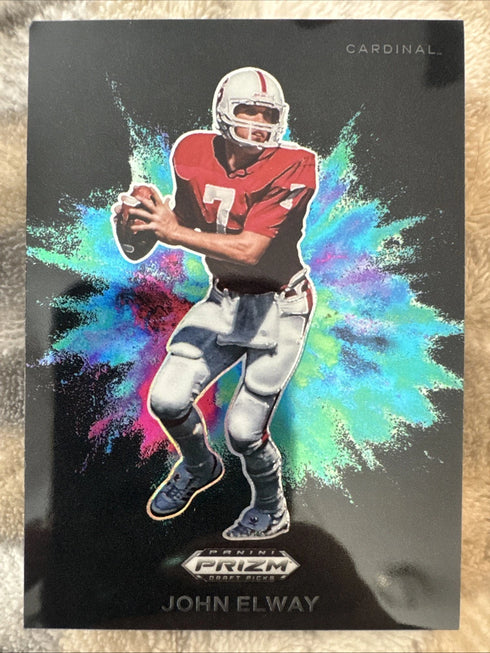 2024 Panini Prizm Draft Picks Black Color Blast John Elway IMO9+ #CB-28