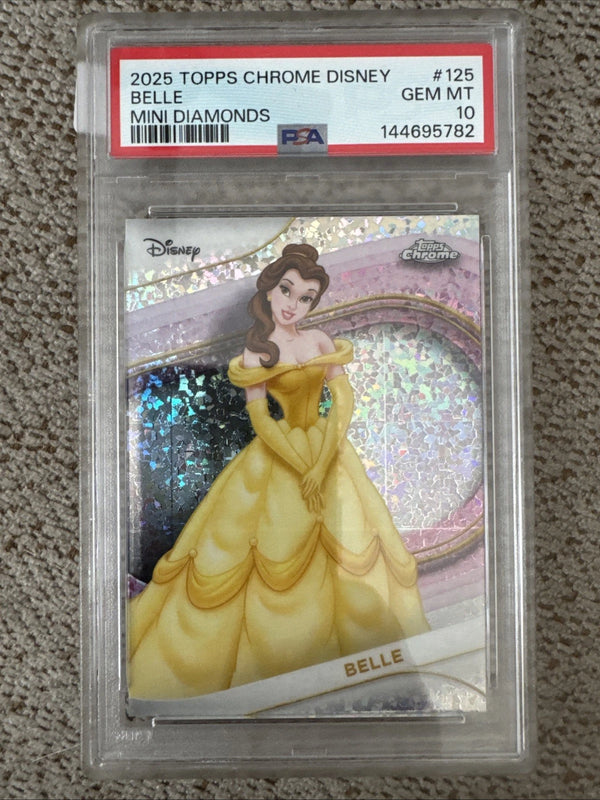 2025 Topps Chrome Disney Belle Mini Diamonds #125 PSA 10