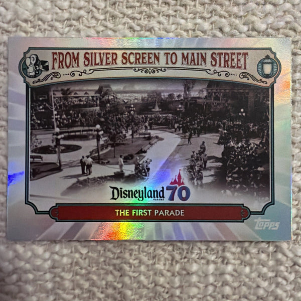 2025 Topps Disneyland 70th Anniversary The First Parade Rainbow Foil MS-1