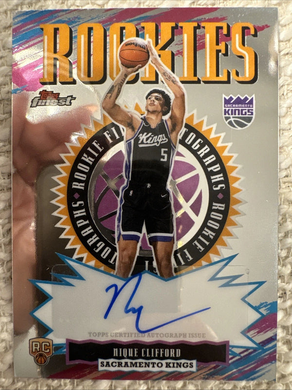 Topps 2025-26 Topps Finest Nique Clifford Kings Rookie Finest Auto RC RFA-NC