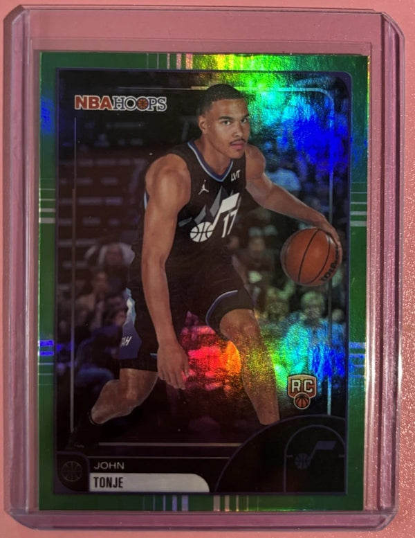 John Tonje Utah Jazz NBA Hoops Rookie RC #162 Green Parallel Basketball Card
