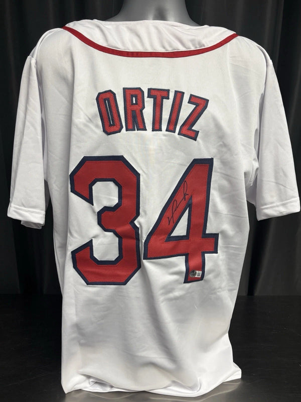 Boston Red Sox David Ortiz Signed White Jersey Beckett
